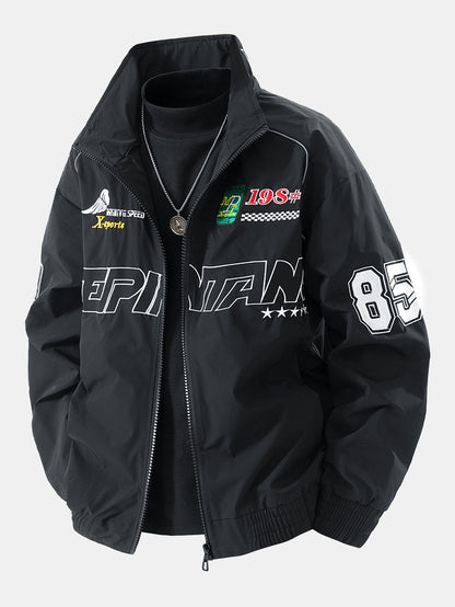 Relax Fit Embroidered Racing Jacket