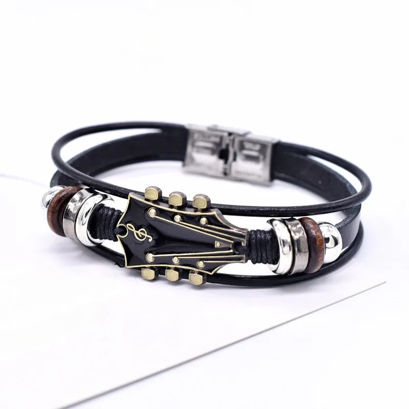 Guitar Leather Bracelet