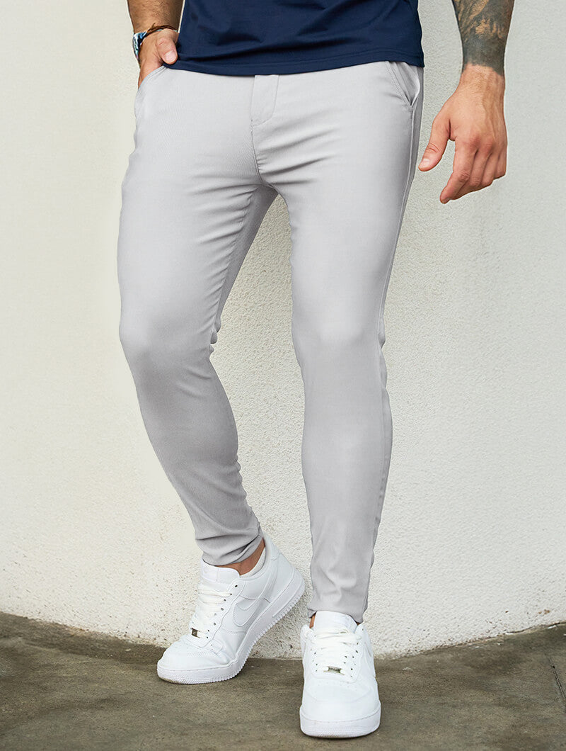 Noa Stretch Pants - Light Grey