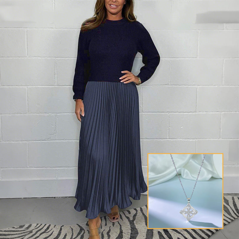 Celina Elegant Pleated Dress