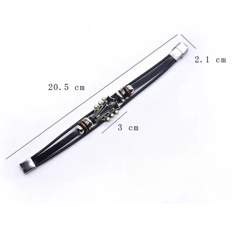 Guitar Leather Bracelet