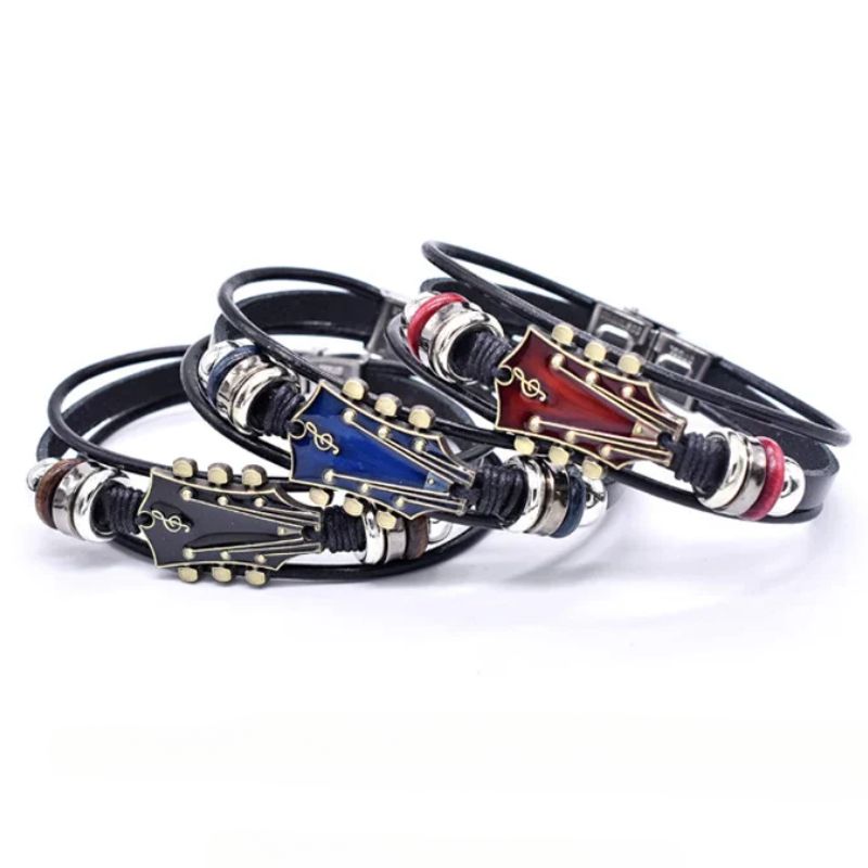 Guitar Leather Bracelet