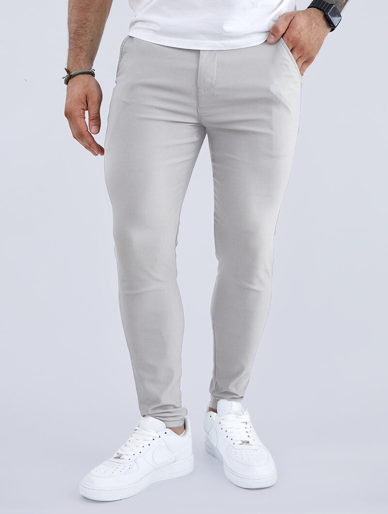 Noa Stretch Pants - Light Grey