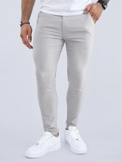 Noa Stretch Pants - Light Grey