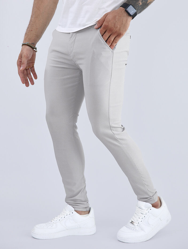Noa Stretch Pants - Light Grey
