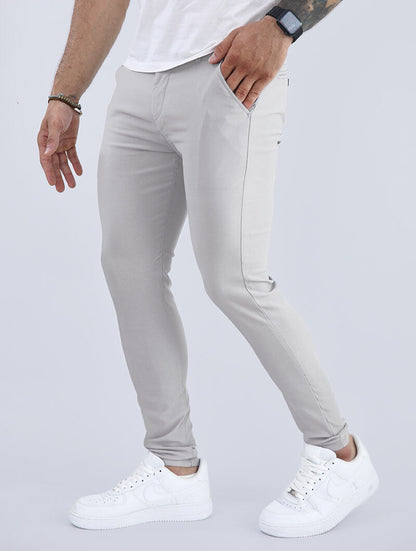 Noa Stretch Pants - Light Grey