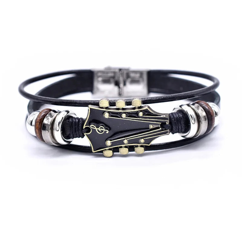 Guitar Leather Bracelet