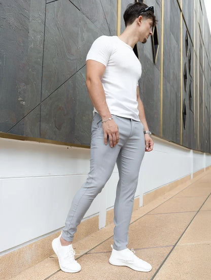 Noa Stretch Pants - Light Grey