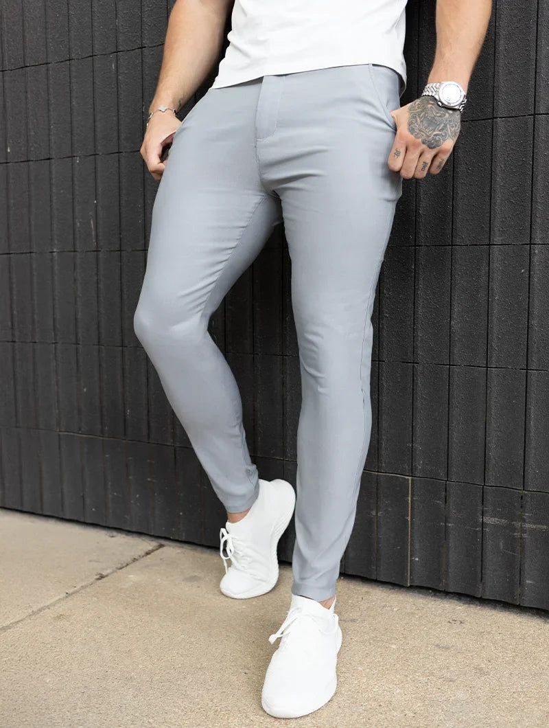 Noa Stretch Pants - Light Grey