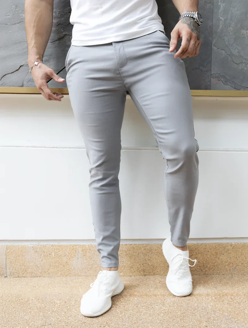 Noa Stretch Pants - Light Grey